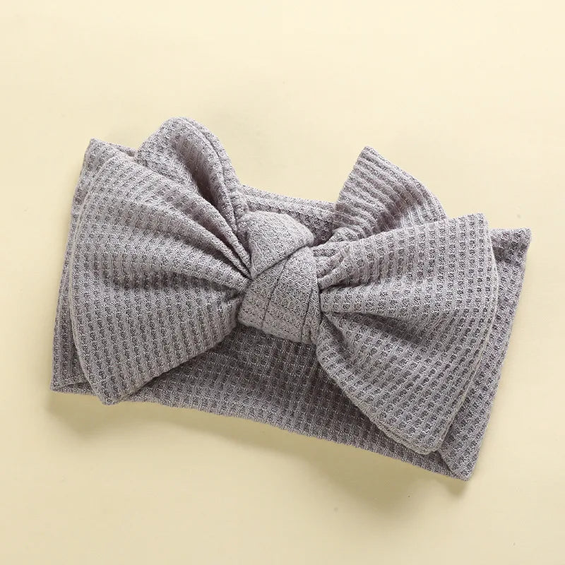Baby Girl Hair Accessories Baby Headband Newborn Children's Headwear Knit Big Bow Double Layer Kids Hair Band Turban Headdress