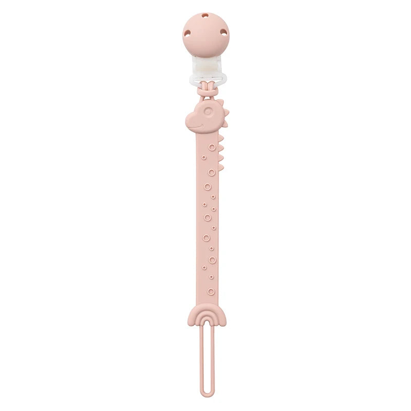 Silicone Pacifier Clips, BPA Free One-Piece Design Pacifier Holder for Baby Boy and Girl 3 Month+, Baby Accessories
