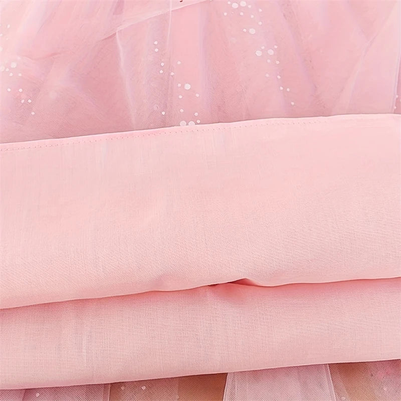 Sweet Baby Girl Birthday Party Evening Dress Children Summer Sleeveless Fairy Princess Gauze Dresses Fashion Toddler Kid Costume