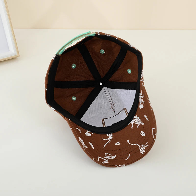 Children's Kids Baseball Cap for Girl Boy Spring Summer Baby Sun Hat Animal Dinosaur Printed Toddler Peaked Caps