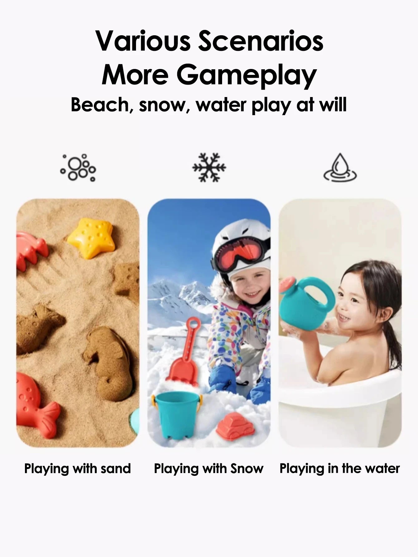 18PCS Summer Beach Set Toys For Kids Digging Sand Plastic Bucket Watering Bottle Shovels Children Beach Water Game Toys Tools