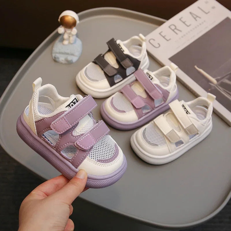 2025 Summer First Walking Shoes for Baby Sports Sandals Comfortable Anti-Slip New Fashion Boys Girls Casual Shoes Hollowed-out
