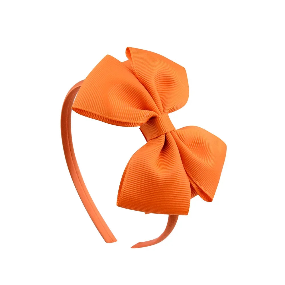 1 Piece Ribbon Handmade Hair Bows Hairbands for Baby Girls 20 Colors Cute Bowknot Solid Headband Headwear Baby Hair Accessories
