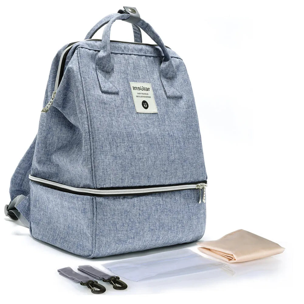 Large Capacity Mummy Maternity Nappy Bag Baby Travel Backpack Stroller Diaper Bag with Nursing Pouches Mommy Care Changing Bag