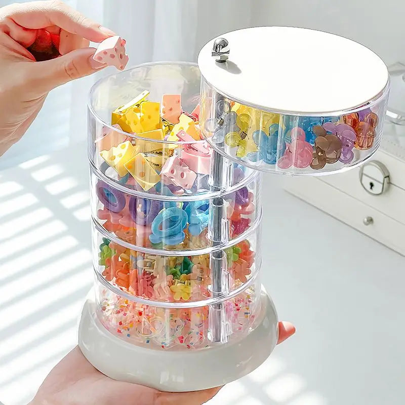 Baby hair accessories multi-layer  rotating children's headgear clip finishing little girl headrope rubber band jewelry