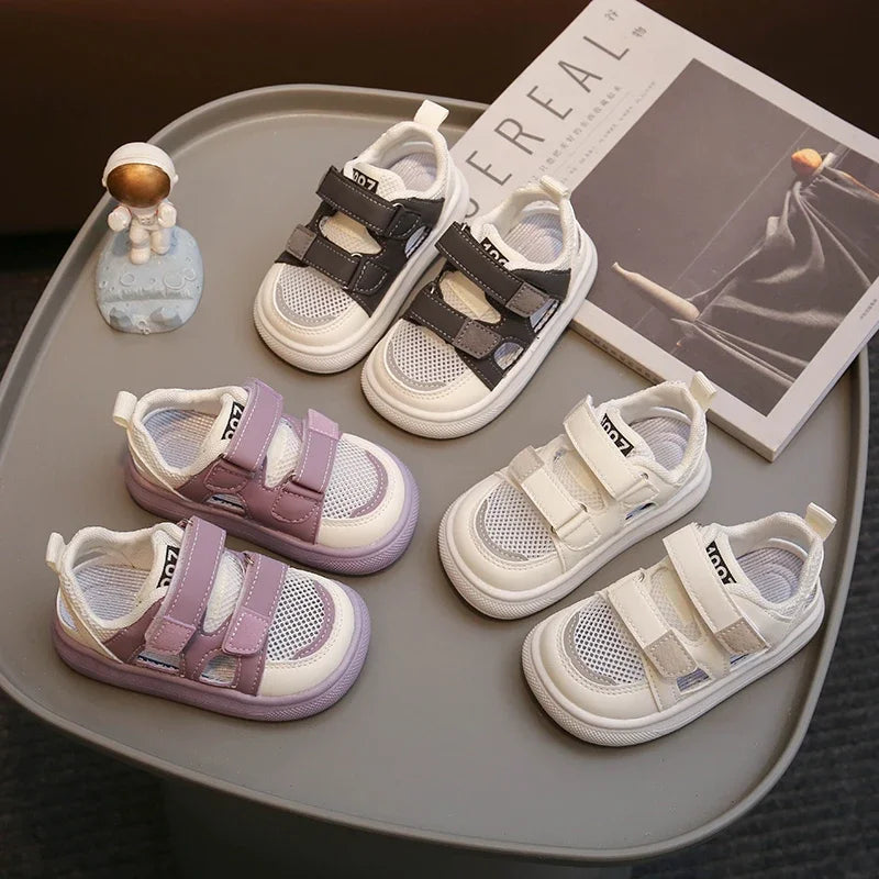 2025 Summer First Walking Shoes for Baby Sports Sandals Comfortable Anti-Slip New Fashion Boys Girls Casual Shoes Hollowed-out