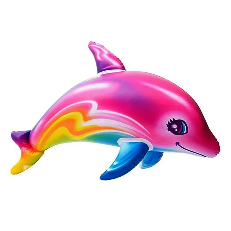 Swimming Pool Toy Colorful Inflatable Dolphin Inflatable Toy Beach Ocean Themed Party Float Water Sports Toys for Kids Gifts