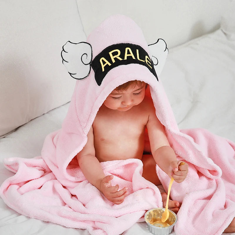 Baby Bath Towels Absorbent Shower Robe Hooded Towel Children Bathroom Bathrobe Kids Poncho Towel Newborn Items Blankets Swaddles