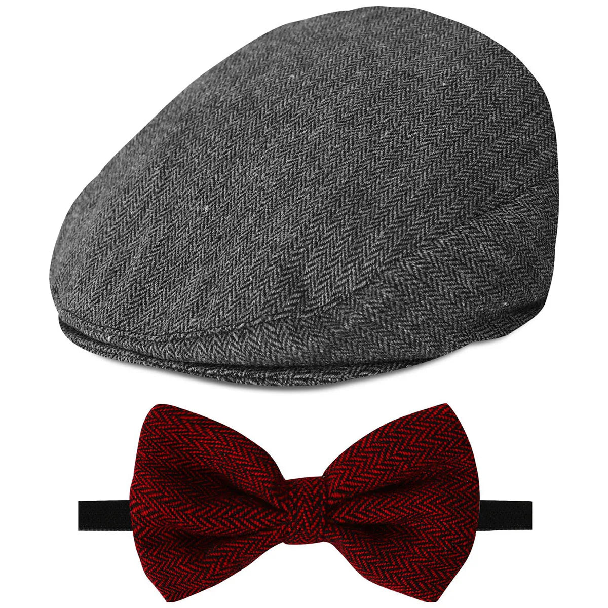 Baby Hat Kids Cap Toddler Birthday Baptism Accessorie Newborn  Christening Newsboy Vintage Driver Beret with Bow Tie