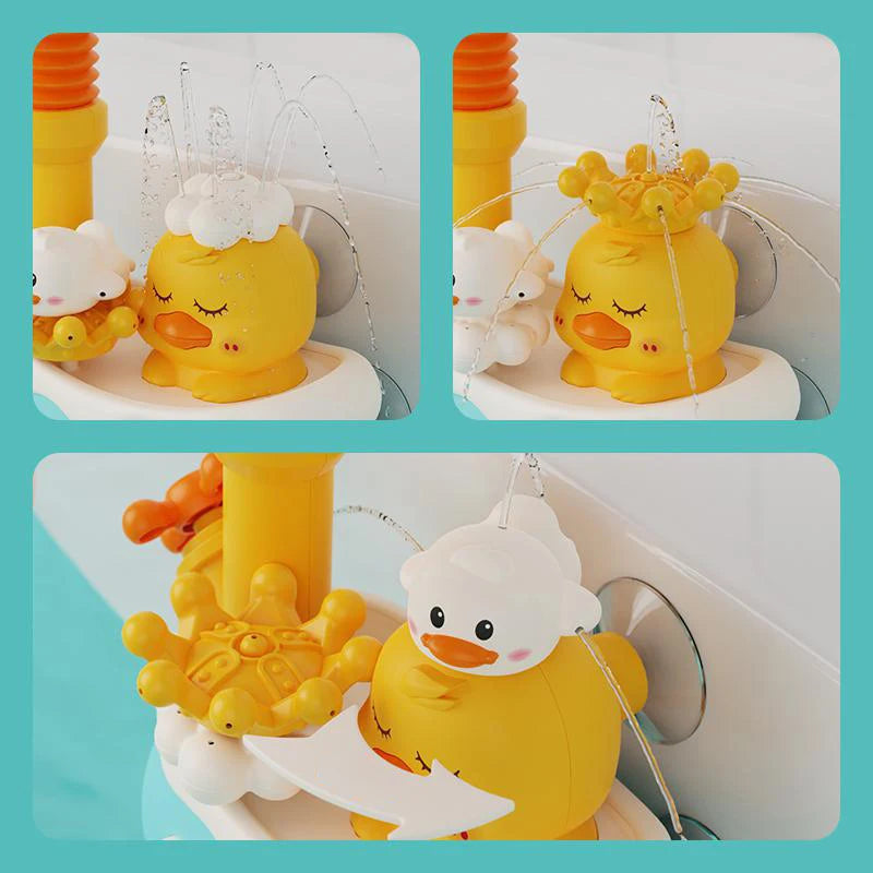 Baby Bath Toys Bath Shower for Toddler 4 in 1 Bathtub Toy with Sunflower Shower 3 Water Spray Sprinkler BathTub Toys for Baby