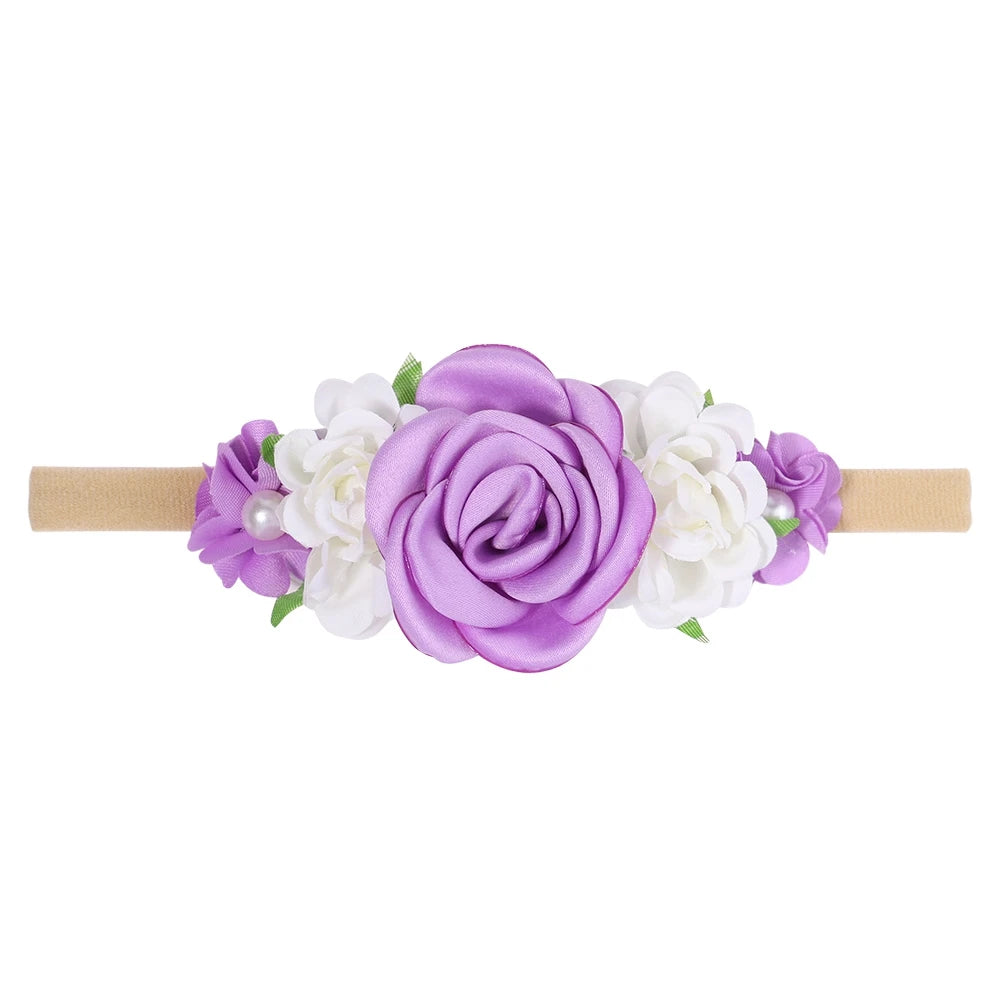 Baby Girl Headband Cute Flower Elastic Hair Band Newborn Head Toddler Headband Headwear Baby Hair Accessories Easter Gifts