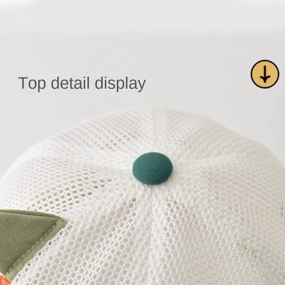 Thin Children's Mesh Basebal Hat Large-Brim Sunshade Kids Summer Sun Hat Korean Style Comfortable Baby Duckbill Hat Outdoor
