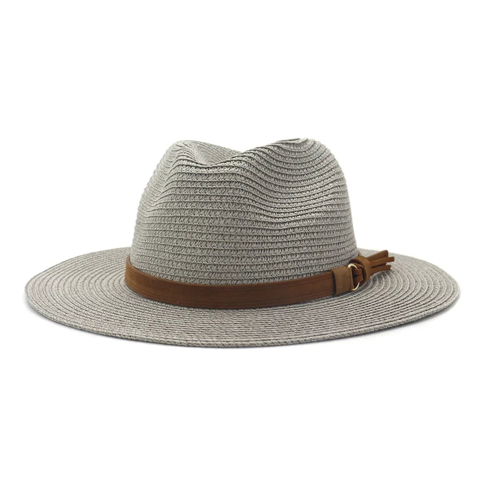Small 52-54cm Kids Hats For Boys Girls Summer Sun Protection Beach Straw Hats Outdoor Holiday Panama Jazz Hat Sombreros De Mujer