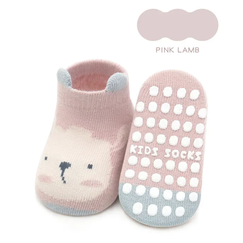 Cute Cartoon Animals Baby Socks Autumn Winter Baby Boys Girls Anti Slip Socks Soft Toddler Kids Floor Sock