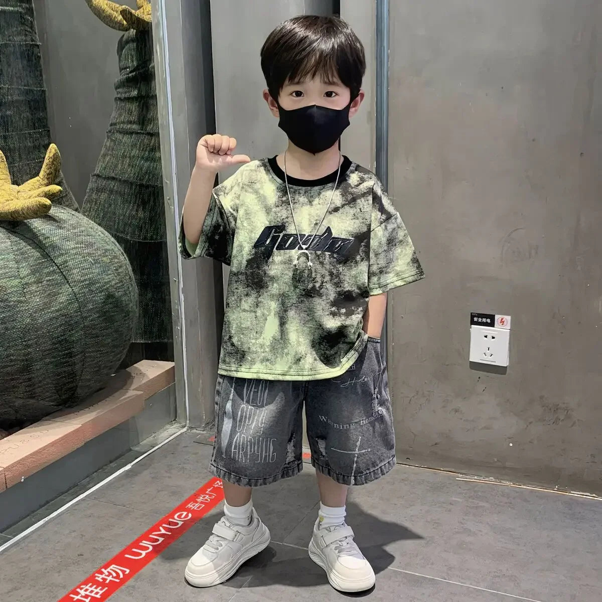 Summer Baby Boy Clothes Sets Cotton Cartoon Casual T-Shirt Shorts 2PCS Children's 2025 New Top & Bottom Sets Fashion Kids Suit