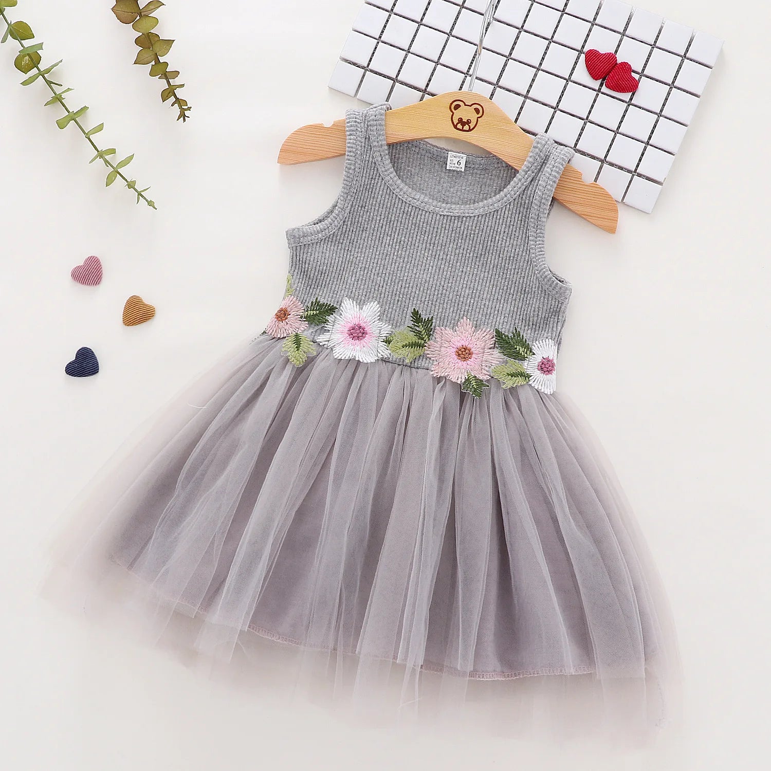 Toddler Baby Girls Clothes Summer Short Sleeve Floral Princess Birthday Dress Dresses For Girl Baby Clothing Thin Costume Dress