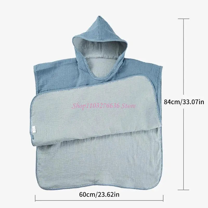 R6FD Baby Hooded Bath Towel for Toddlers Newborn Strong Absorbent Bathrobe Blanket