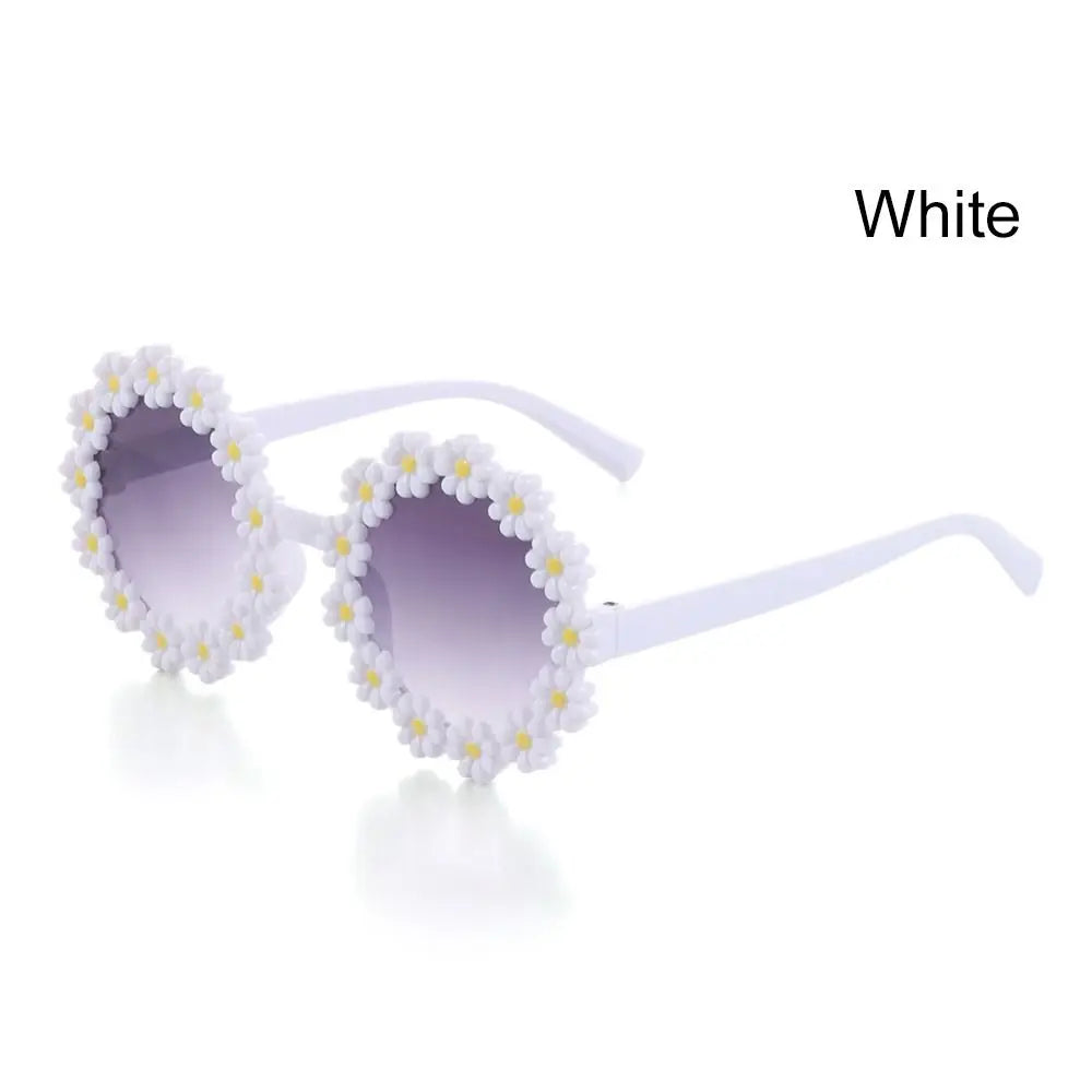 Round Flower Kids Sunglasses UV400 for Boy Girls Lovely Baby Daisy Sun Protection Cute Sport Shades Children Outdoor Eyewear ﻿