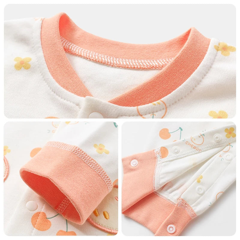 Unisex Baby Bodysuit 100% Cotton, Cute Colorful Prints, Soft Seamless All Seasons, Snug Fit Onesie 0-18M