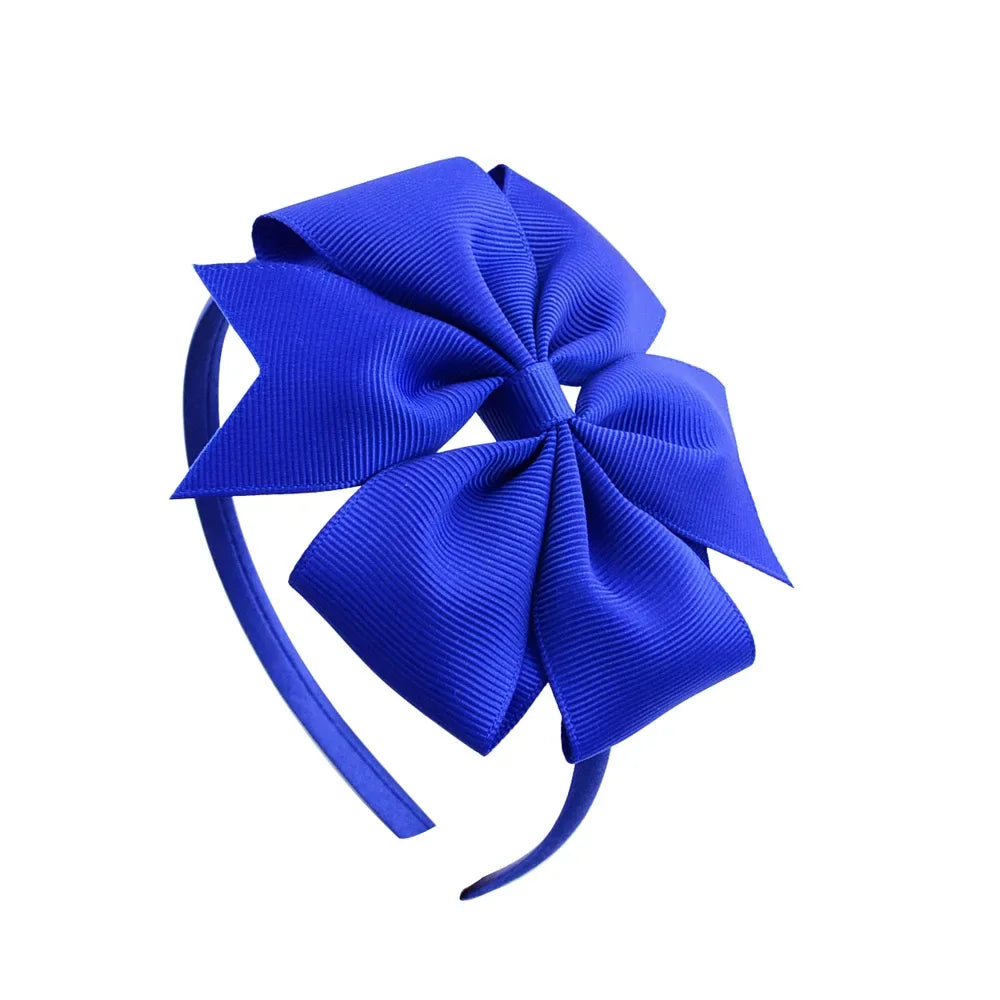 1 Piece Ribbon Handmade Hair Bows Hairbands for Baby Girls 20 Colors Cute Bowknot Solid Headband Headwear Baby Hair Accessories
