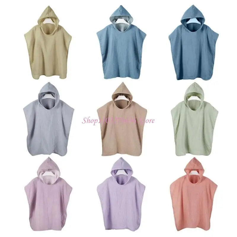 R6FD Baby Hooded Bath Towel for Toddlers Newborn Strong Absorbent Bathrobe Blanket