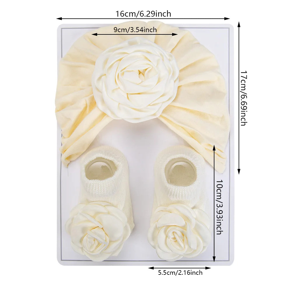 3Pcs/Lot Solid Satin Ruffled Knee Baby Socks 0-12M Soft Cotton Solid Toddler Boys Girls Bows Nylon Hairbands Long Sock Warm Leg
