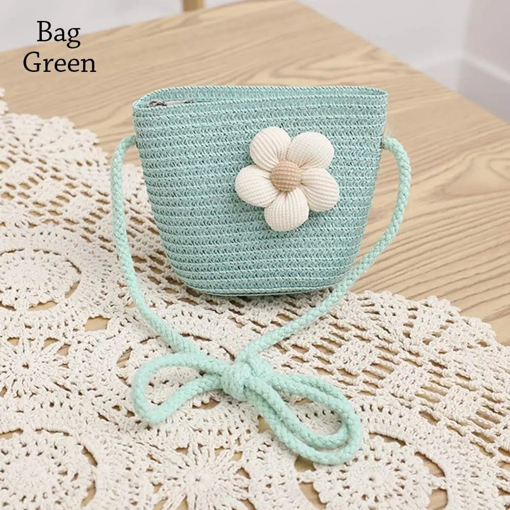 UV Protection Kids Straw Cap Bag Outdoor Spring Summer Breathable Beach Cap Travel Big Brim Sun Hat Children Girls