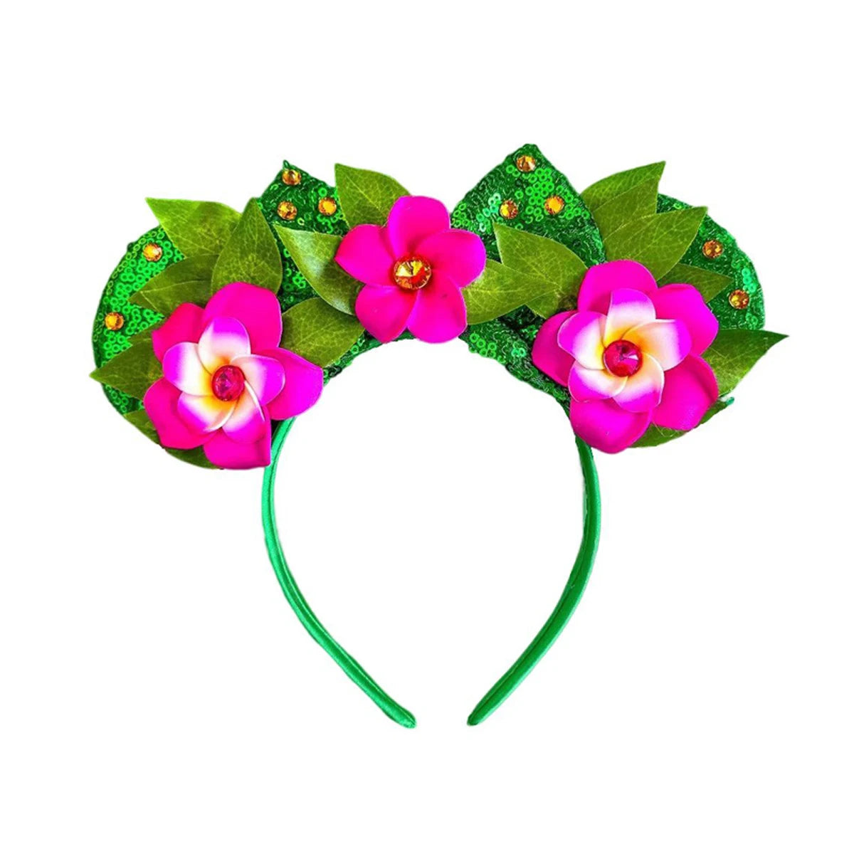 Beauty and Beast Baby Headbands Girls Belle Hair Accessories Enchanted Rose Ear Hairband Kid Crown Bow Headwear Baby Photography