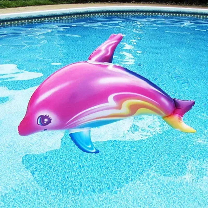 Swimming Pool Toy Colorful Inflatable Dolphin Inflatable Toy Beach Ocean Themed Party Float Water Sports Toys for Kids Gifts
