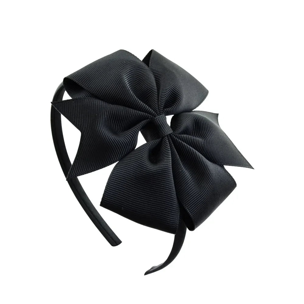 1 Piece Ribbon Handmade Hair Bows Hairbands for Baby Girls 20 Colors Cute Bowknot Solid Headband Headwear Baby Hair Accessories