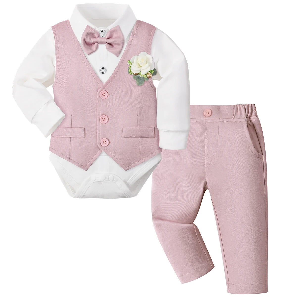 Baby Boy Baptism Outfit Infant First Easter Church Christening Suit Set Toddler Formal Wedding Birthday Party Gift Clothes