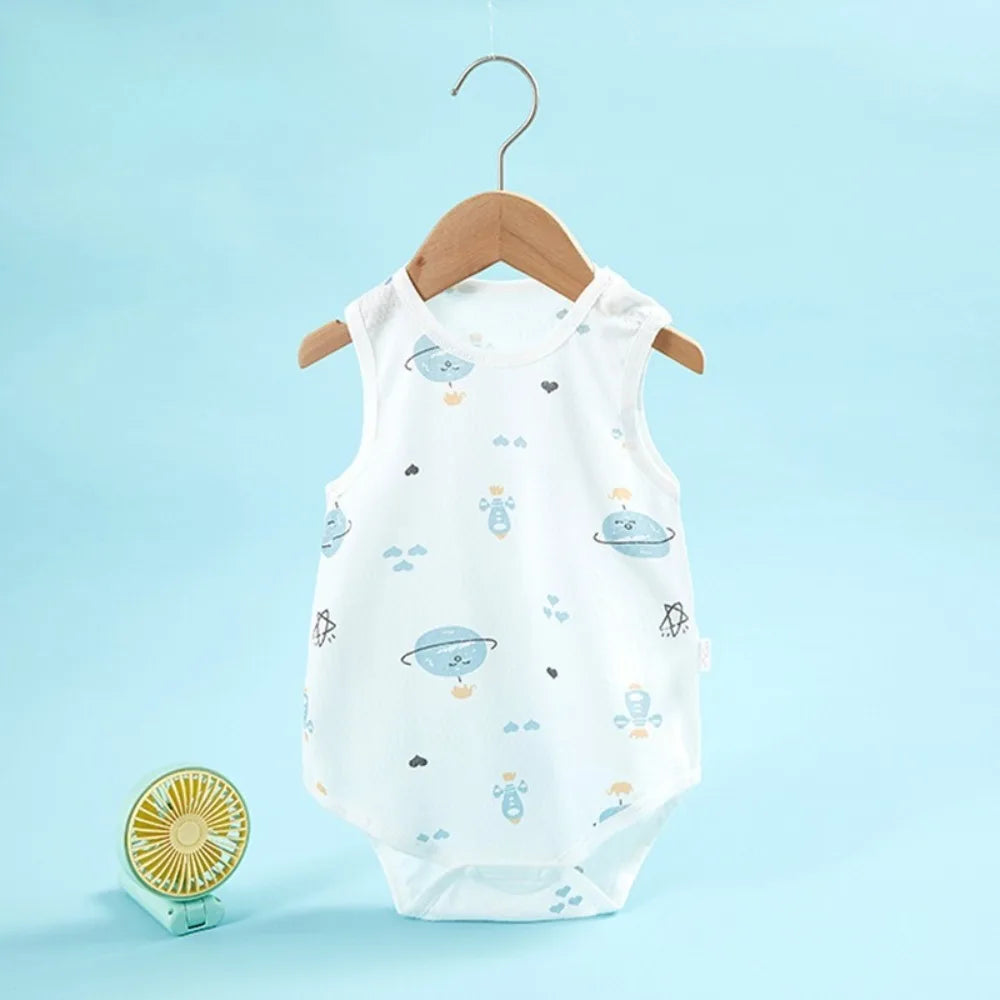 2026 New In Summer Infant Newborn Baby Girls Boys Sleeveless Cloth Cotton Outfits Kids Casual Bodysuits