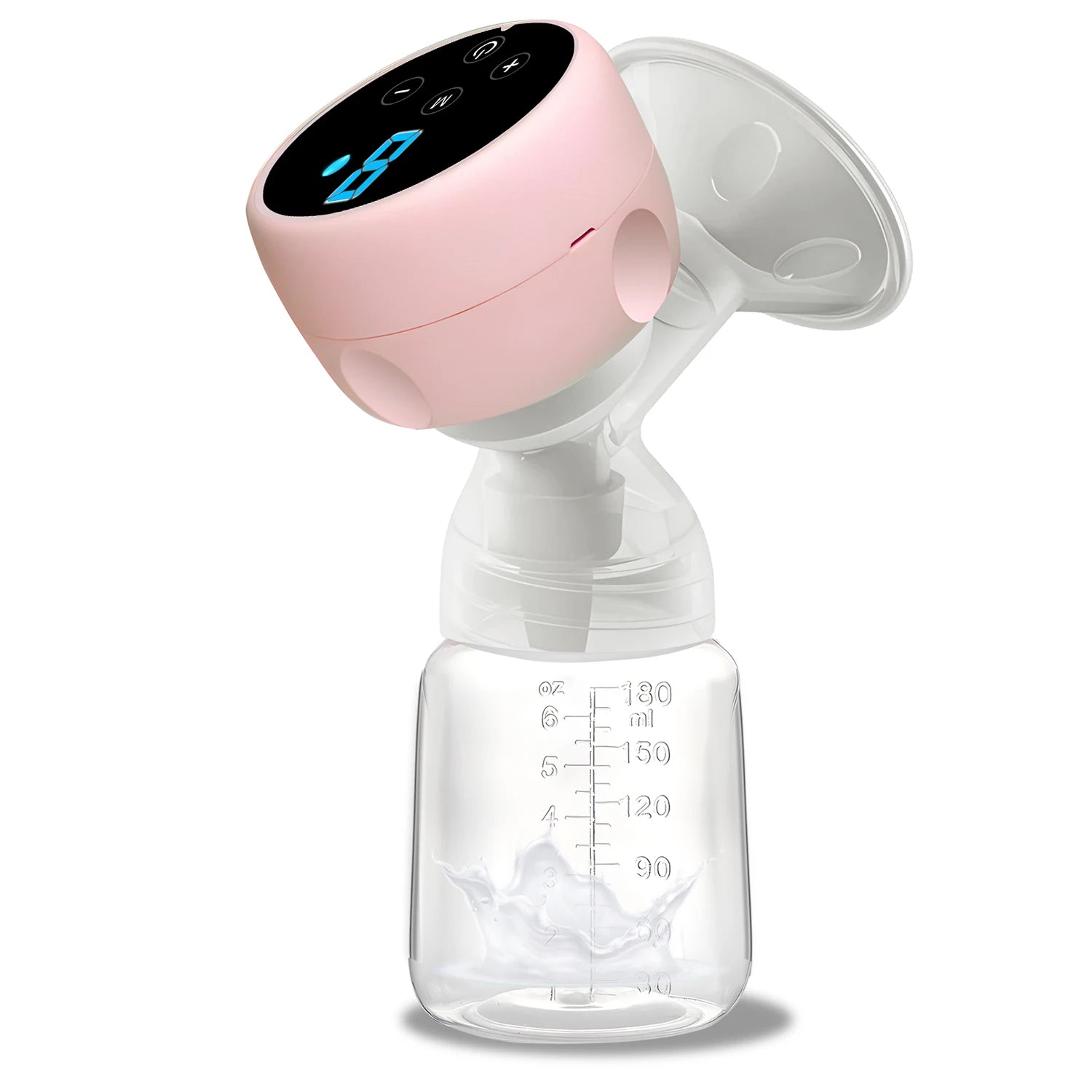 Electric Breast Pump Portable Baby Nipple Bottle 2-IN-1 Smart Integrated Suction Breast Pump Milk Postpartum Fortable BreastPump