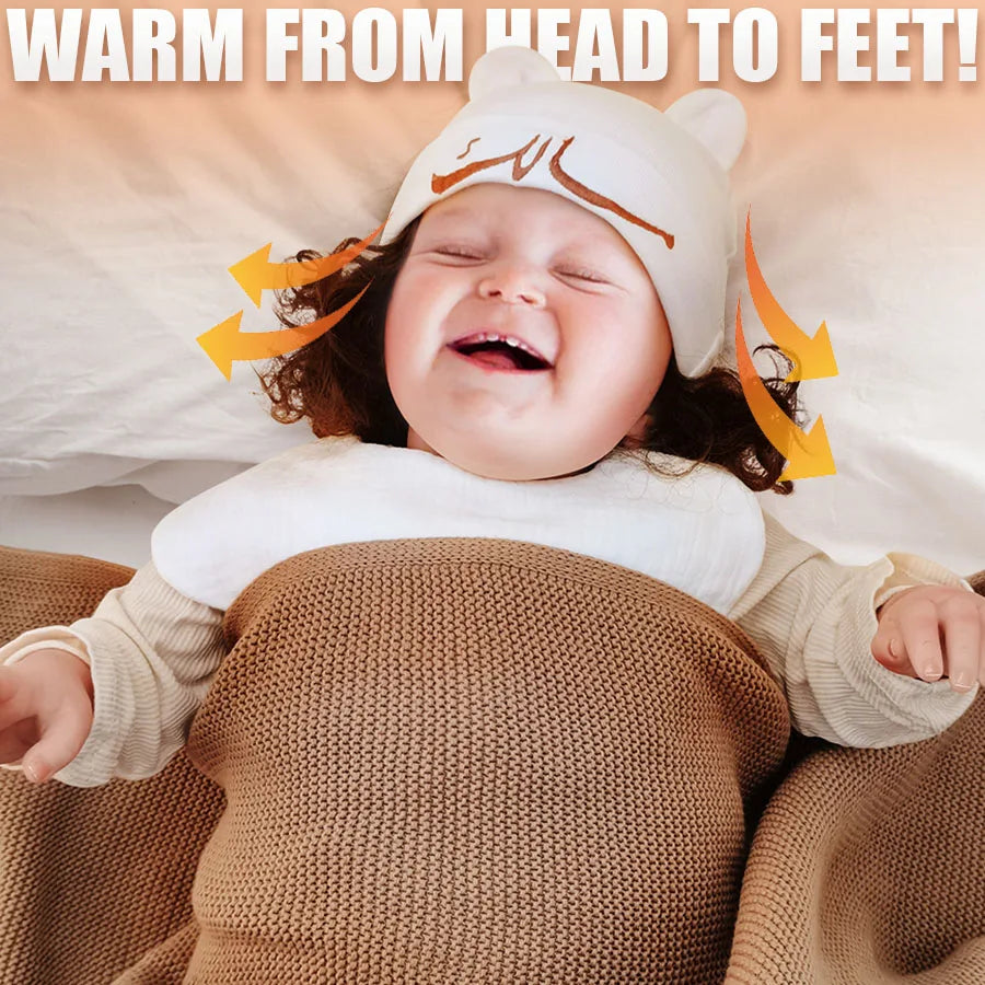 Luxury Baby Knit Hat with Custom Embroidery Name for Newborn Photo Shoot Soft 0-6 Months Christening Cap Accessory