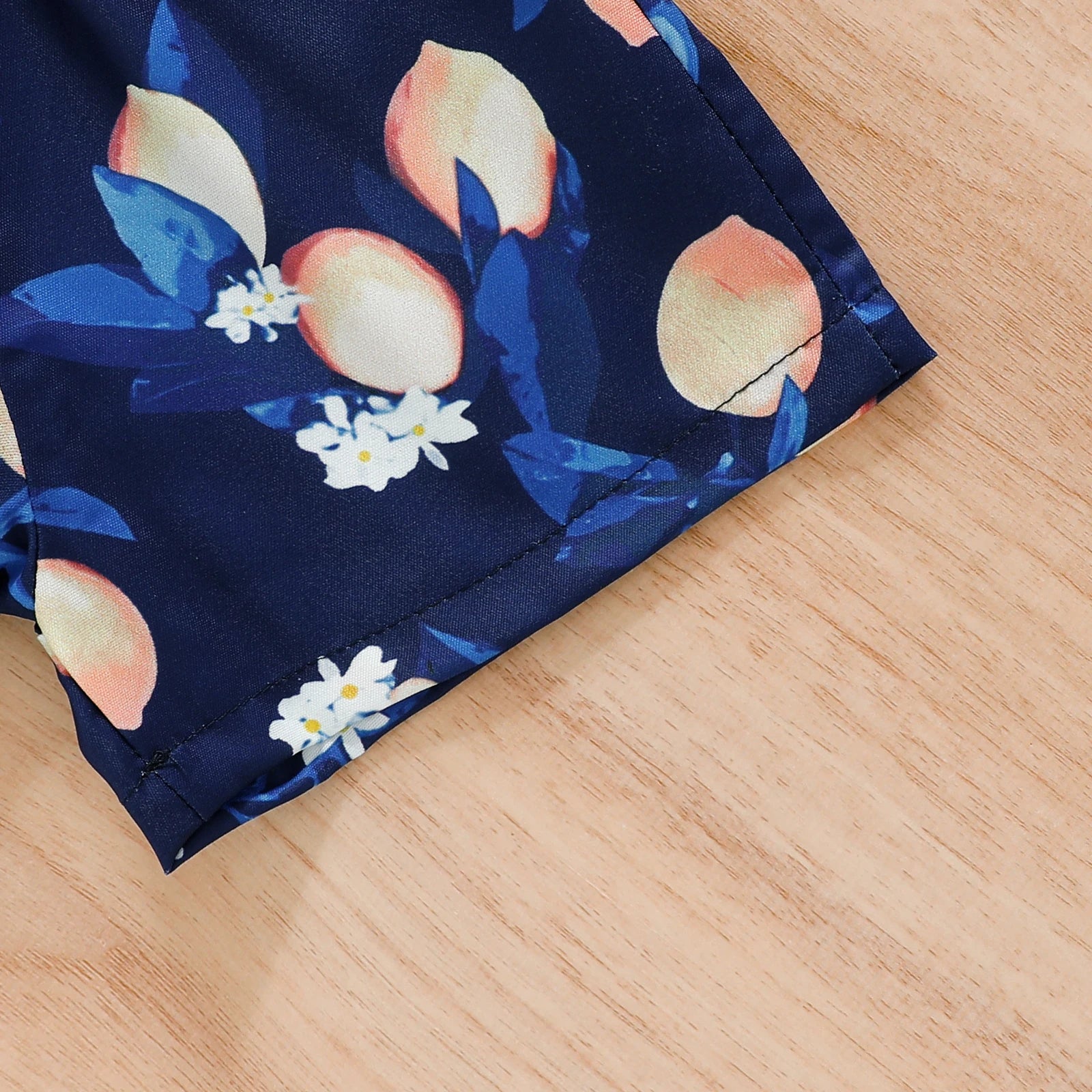 Summer Boys' Energy Set Bright Yellow Sleeveless Vest + Dark Blue Watermelon Print Shorts Two-Piece Set for Active Kids