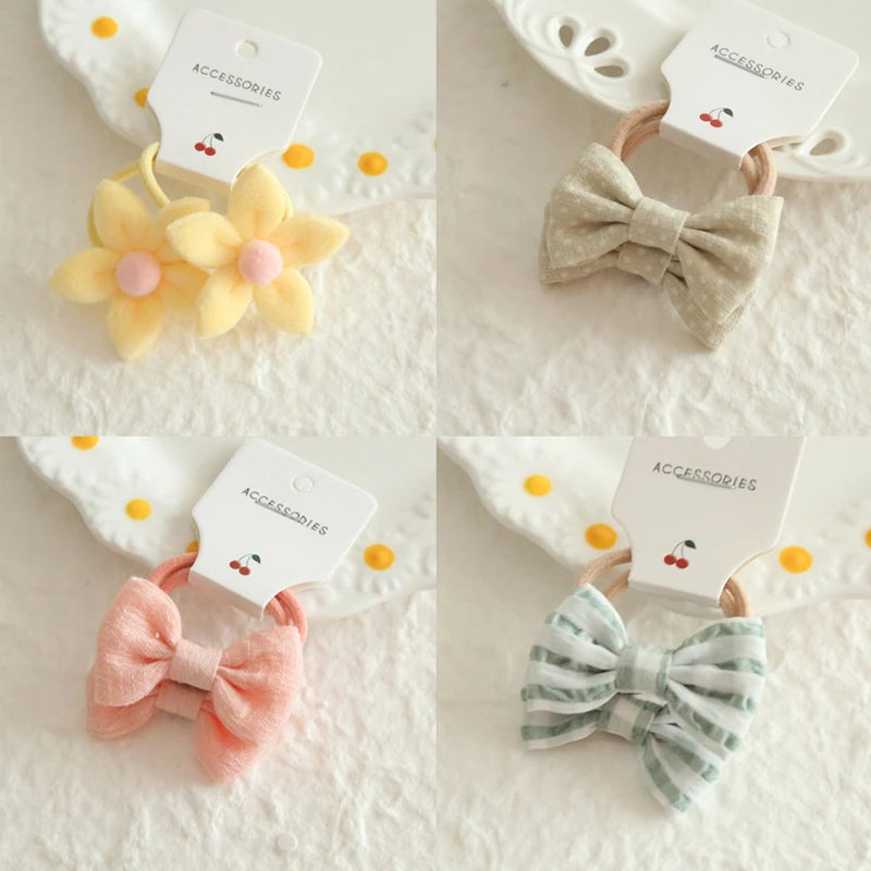Children's Headwear Hair Accessories for girls, Elastic Hair Bow for baby, Cute Hair ties, Lovely Hair Rope