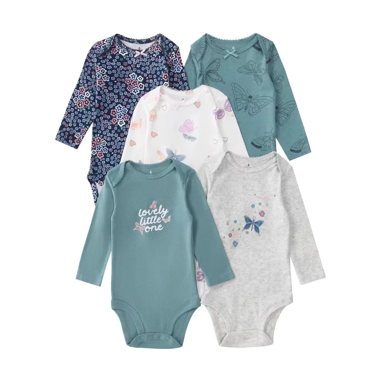 100% Cotton Soft Breathable Baby Bodysuits Long Sleeve Newborn Infant Boys Girls Onesies Rompers Bebe Clothes Baby Shower Gifts