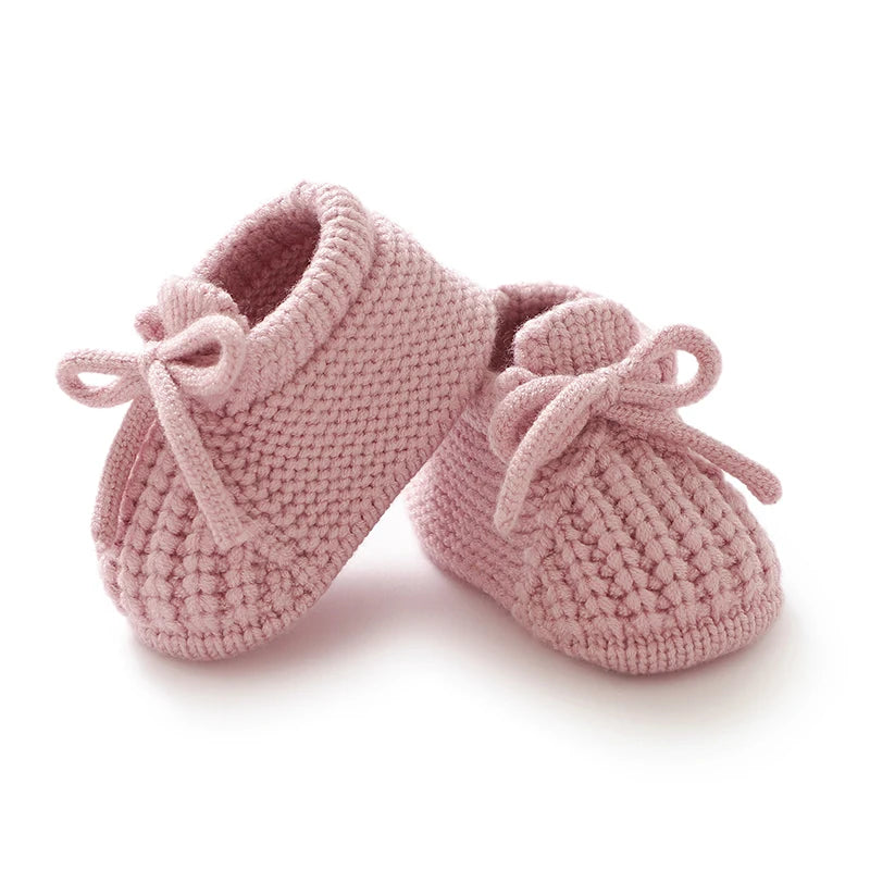 Baby Shoes Knitted Newborn Bed Footwear 0-18M Warm Clothing Accessories Infant Boys Girls First Boots Fashion Solid Toddler Kid