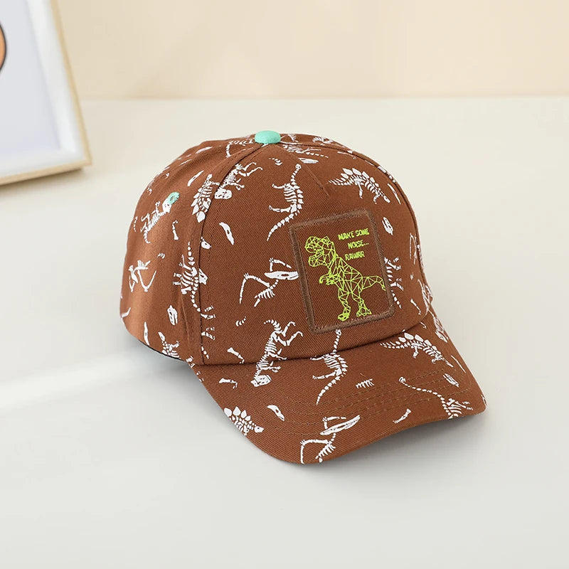 Children's Kids Baseball Cap for Girl Boy Spring Summer Baby Sun Hat Animal Dinosaur Printed Toddler Peaked Caps