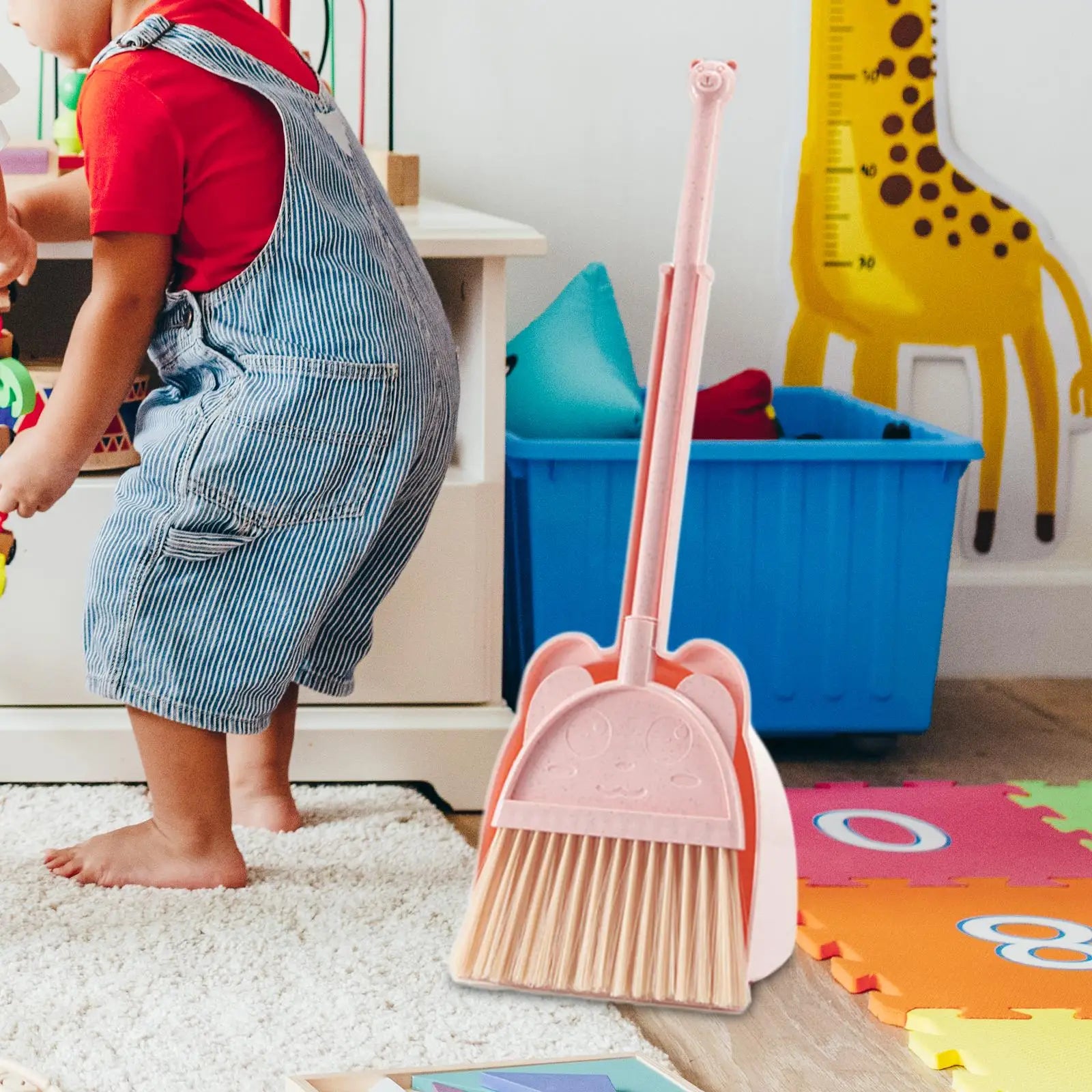Mini Broom with Dustpan Toddlers Cleaning Toys Set for Boys Birthday Gifts