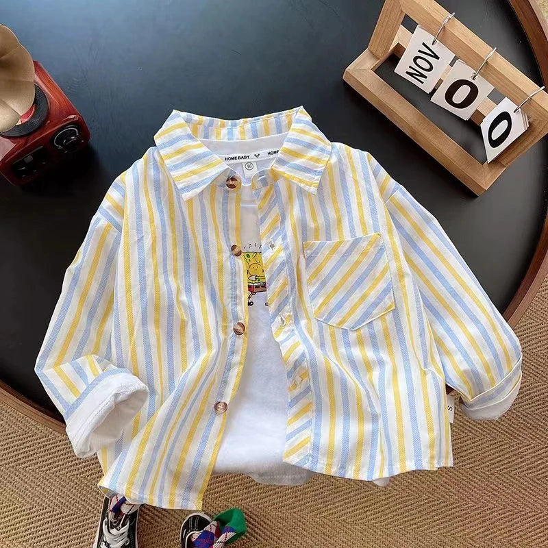 IENENS Baby Shirt Clothes Spring Thin Shirts Toddler Infant Boy Long Sleeve Tees Tops 1 2 3 4 Years Kids  Cotton Shirt