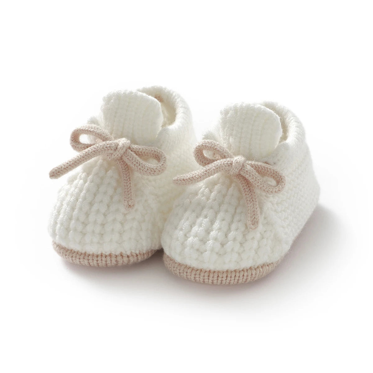 Baby First Walkers Soft Soled Newborn Boys Girls Crib Prewalkers Handmade Knitted Infant Toddler Anti-Slip Footwear Shoes 0-12m