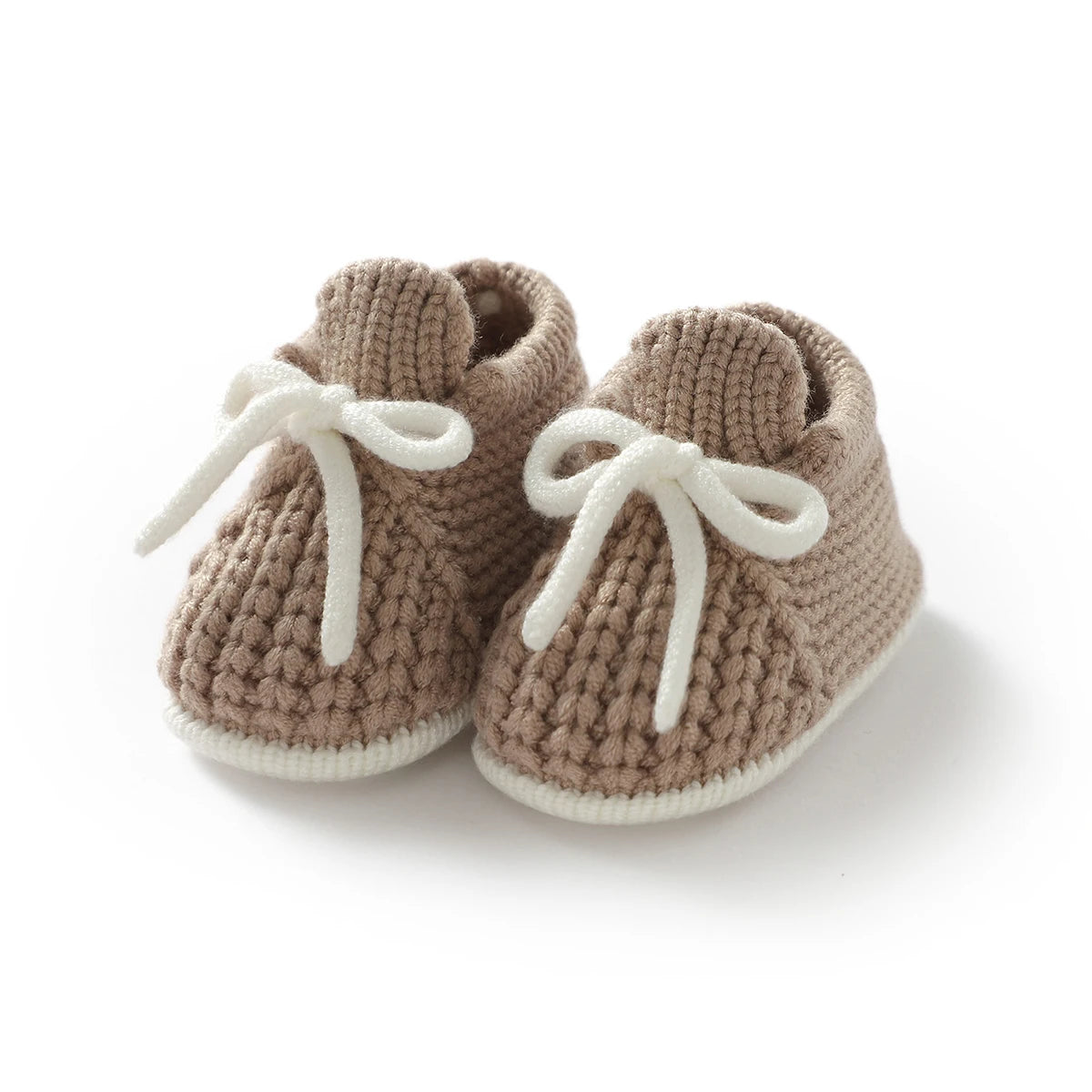 Baby First Walkers Soft Soled Newborn Boys Girls Crib Prewalkers Handmade Knitted Infant Toddler Anti-Slip Footwear Shoes 0-12m