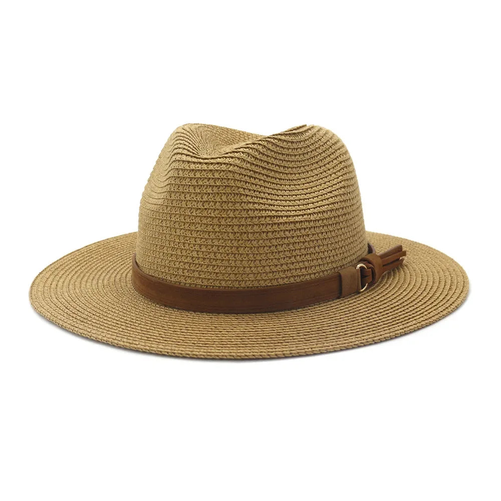 Small 52-54cm Kids Hats For Boys Girls Summer Sun Protection Beach Straw Hats Outdoor Holiday Panama Jazz Hat Sombreros De Mujer
