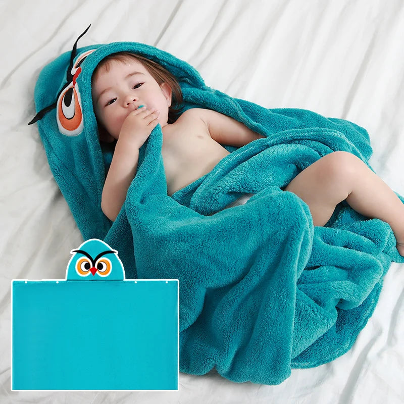 Baby Bath Towels Absorbent Shower Robe Hooded Towel Children Bathroom Bathrobe Kids Poncho Towel Newborn Items Blankets Swaddles