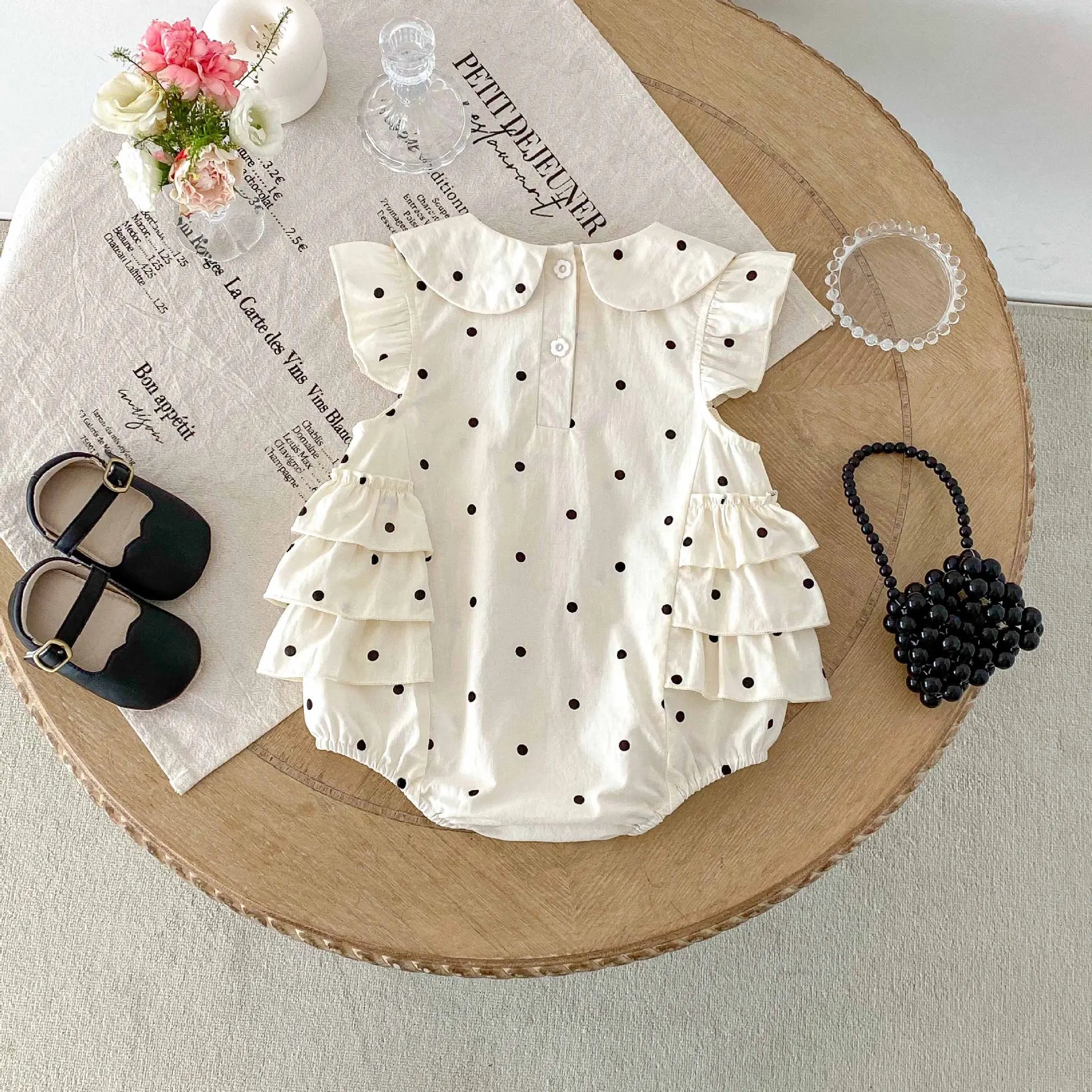 Baby Girl Summer Clothes Cute Sleeveless Princess Bodysuit Lightweight Breathable 100 Days 1st Birthday Outfit