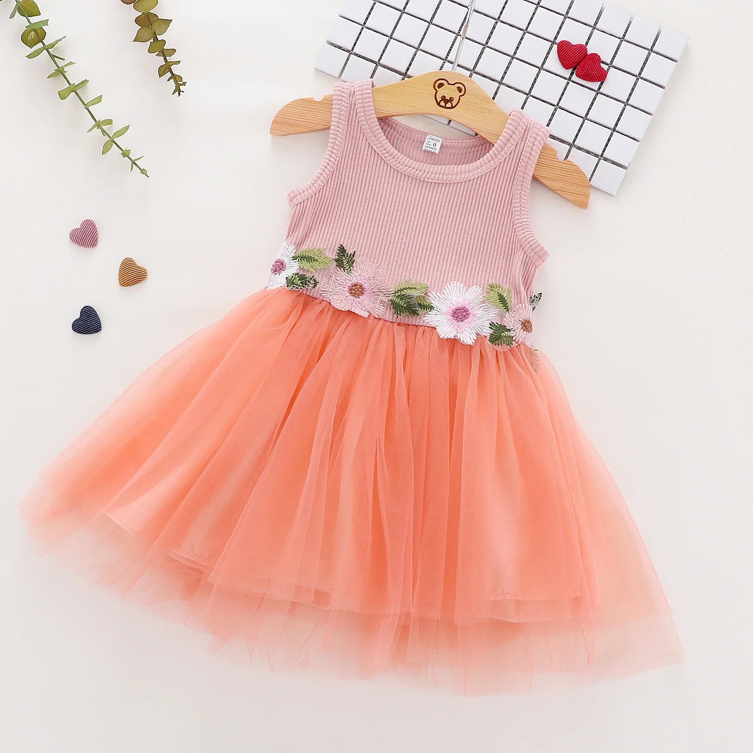 Toddler Baby Girls Clothes Summer Short Sleeve Floral Princess Birthday Dress Dresses For Girl Baby Clothing Thin Costume Dress