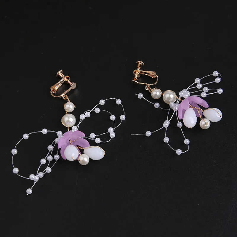 Elegant Girls Headband Imitated Pearl Hair Headdress Baby GirlsFlower Wreath Bride Garland Head Hoop Wedding Headbands Hair