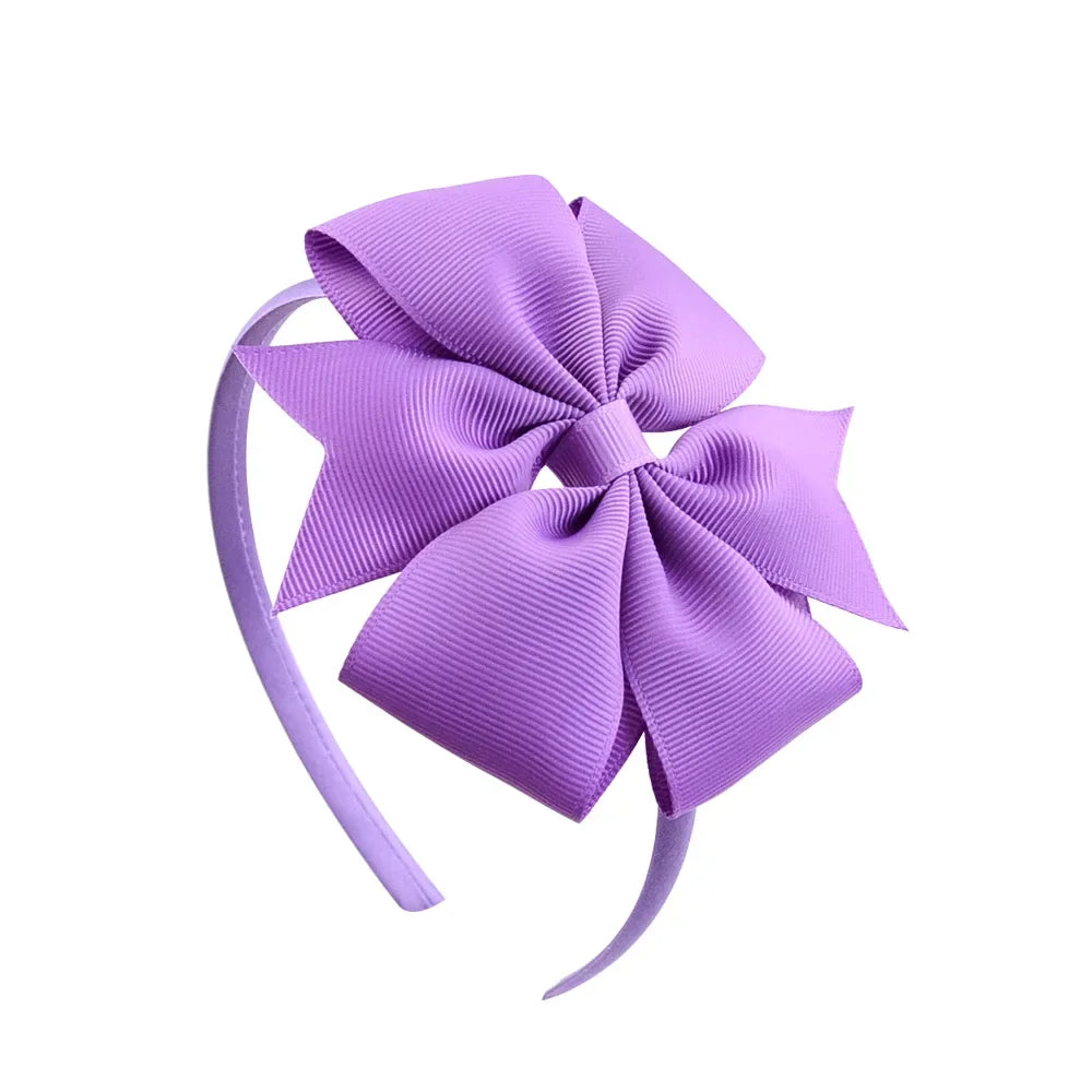 1 Piece Ribbon Handmade Hair Bows Hairbands for Baby Girls 20 Colors Cute Bowknot Solid Headband Headwear Baby Hair Accessories