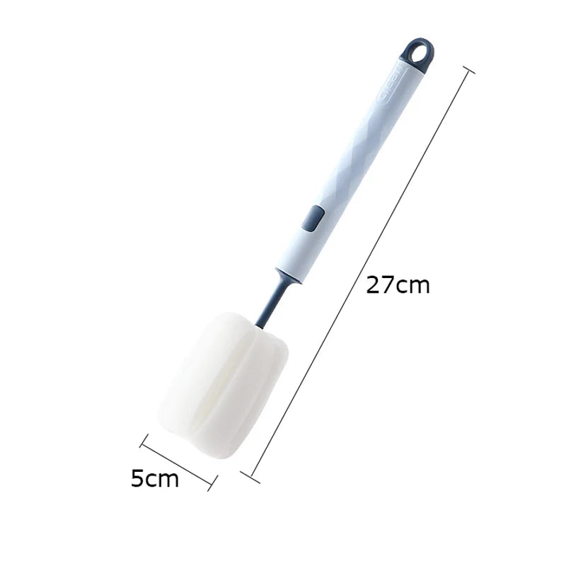 Bottle Brush 360 Degree Rotation Baby Pacifier Cup Nipple Cleaning Brushes Set Handheld Soft Head Food Grade Watering